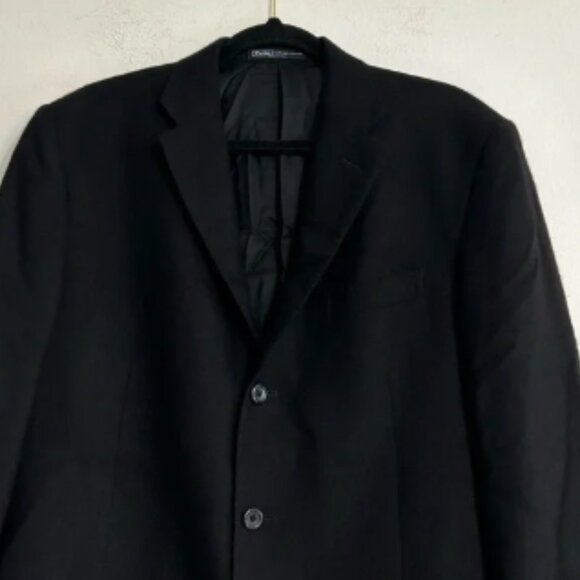 Polo Ralph Lauren Made in Italy Cashmere Blazer Jacket in Black Size 42L Office - Picture 8 of 14